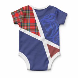 Stewart (Stuart) The Scottish Football Crest Baby Onesie Lion-Tartan Army