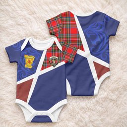 Stewart (Stuart) The Scottish Football Crest Baby Onesie Lion-Tartan Army