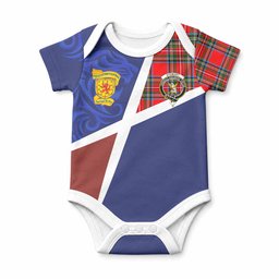Stewart (Stuart) The Scottish Football Crest Baby Onesie Lion-Tartan Army