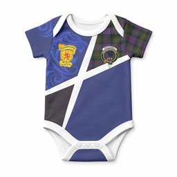 MacDonell (McDonell) The Scottish Football Crest Baby Onesie Lion-Tartan Army