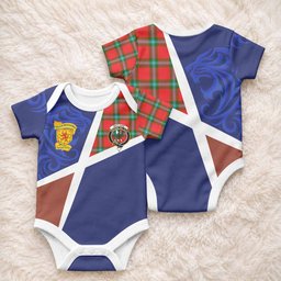 MacLaine (McLaine) The Scottish Football Crest Baby Onesie Lion-Tartan Army