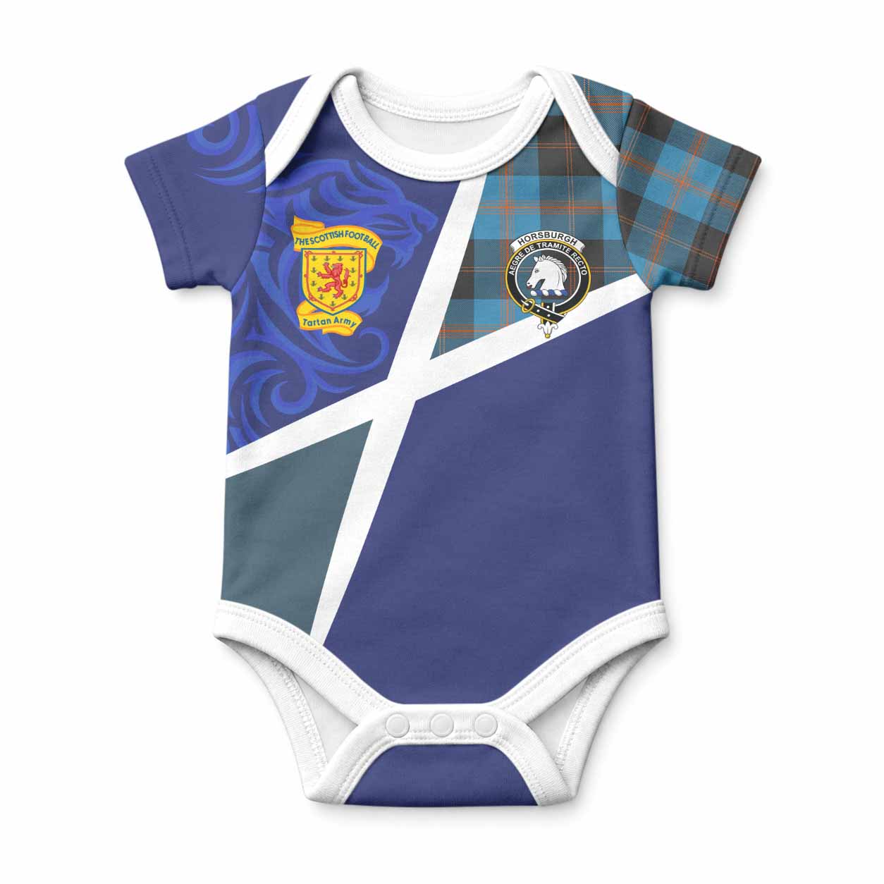 Horsburgh The Scottish Football Crest Baby Onesie Lion-Tartan Army