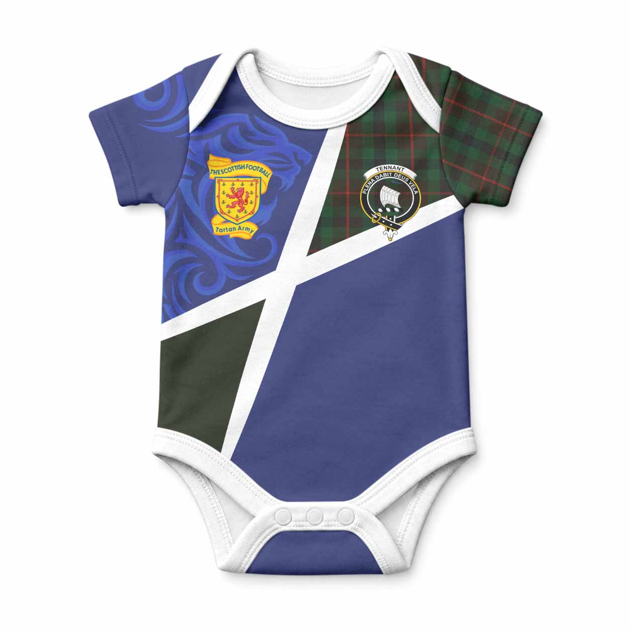 Tennant The Scottish Football Crest Baby Onesie Lion-Tartan Army