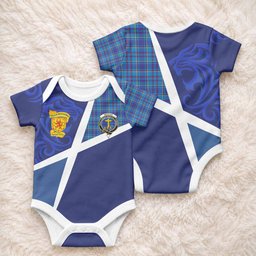Mercer The Scottish Football Crest Baby Onesie Lion-Tartan Army