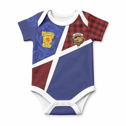 MacIver (McIver) The Scottish Football Crest Baby Onesie Lion-Tartan Army