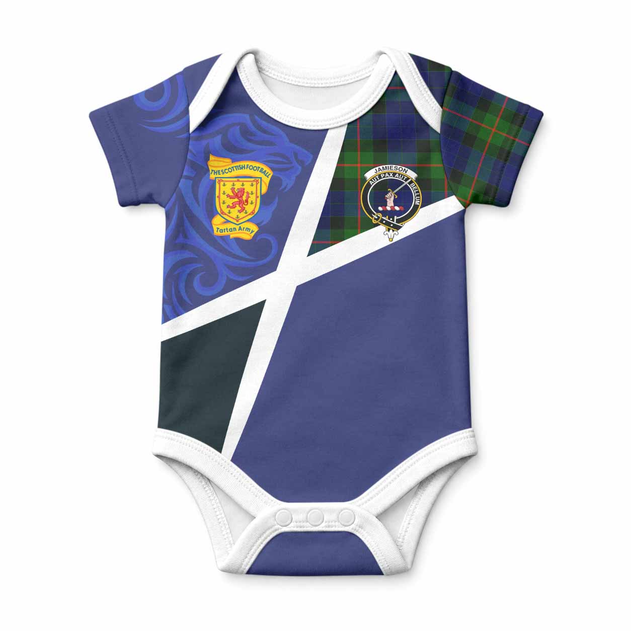 Jamieson The Scottish Football Crest Baby Onesie Lion-Tartan Army