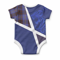 Rutherford The Scottish Football Crest Baby Onesie Lion-Tartan Army