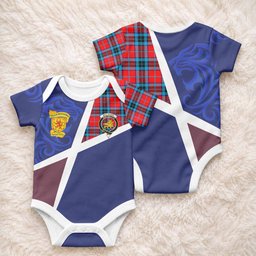 MacTavish (McTavish) The Scottish Football Crest Baby Onesie Lion-Tartan Army