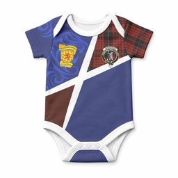 MacQueen (McQueen) The Scottish Football Crest Baby Onesie Lion-Tartan Army