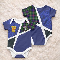 Malcolm The Scottish Football Crest Baby Onesie Lion-Tartan Army