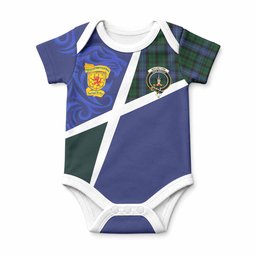 MacIntyre (McIntyre) The Scottish Football Crest Baby Onesie Lion-Tartan Army
