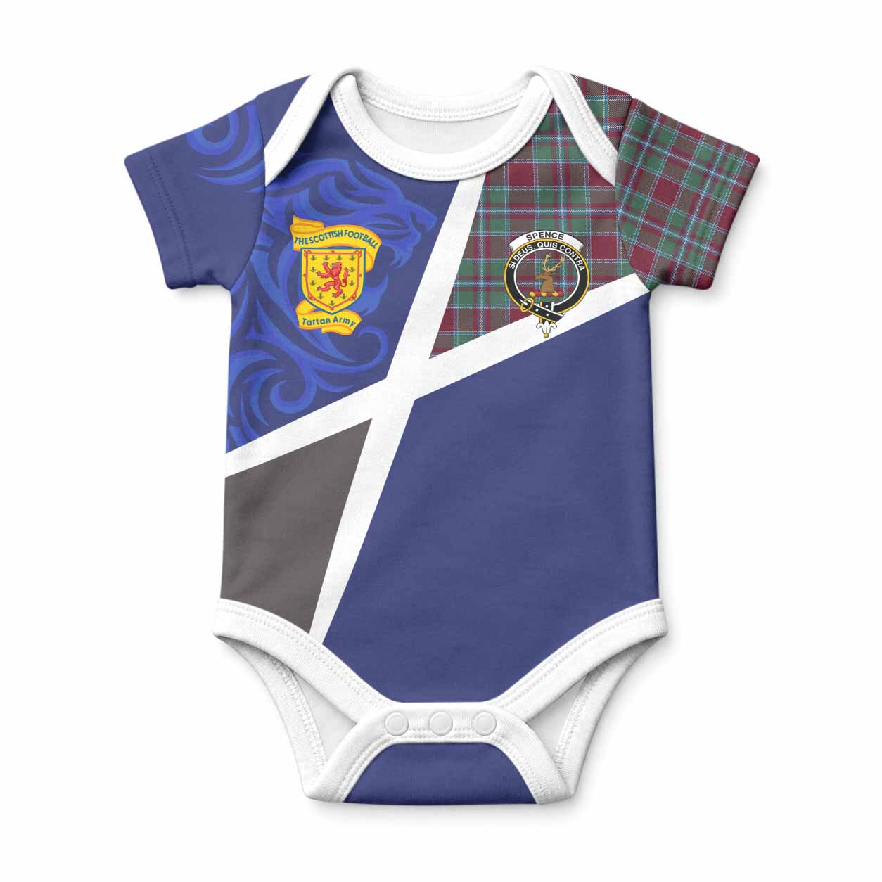 Spence (Spens) The Scottish Football Crest Baby Onesie Lion-Tartan Army