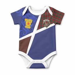 MacKinnon (McKinnon) The Scottish Football Crest Baby Onesie Lion-Tartan Army