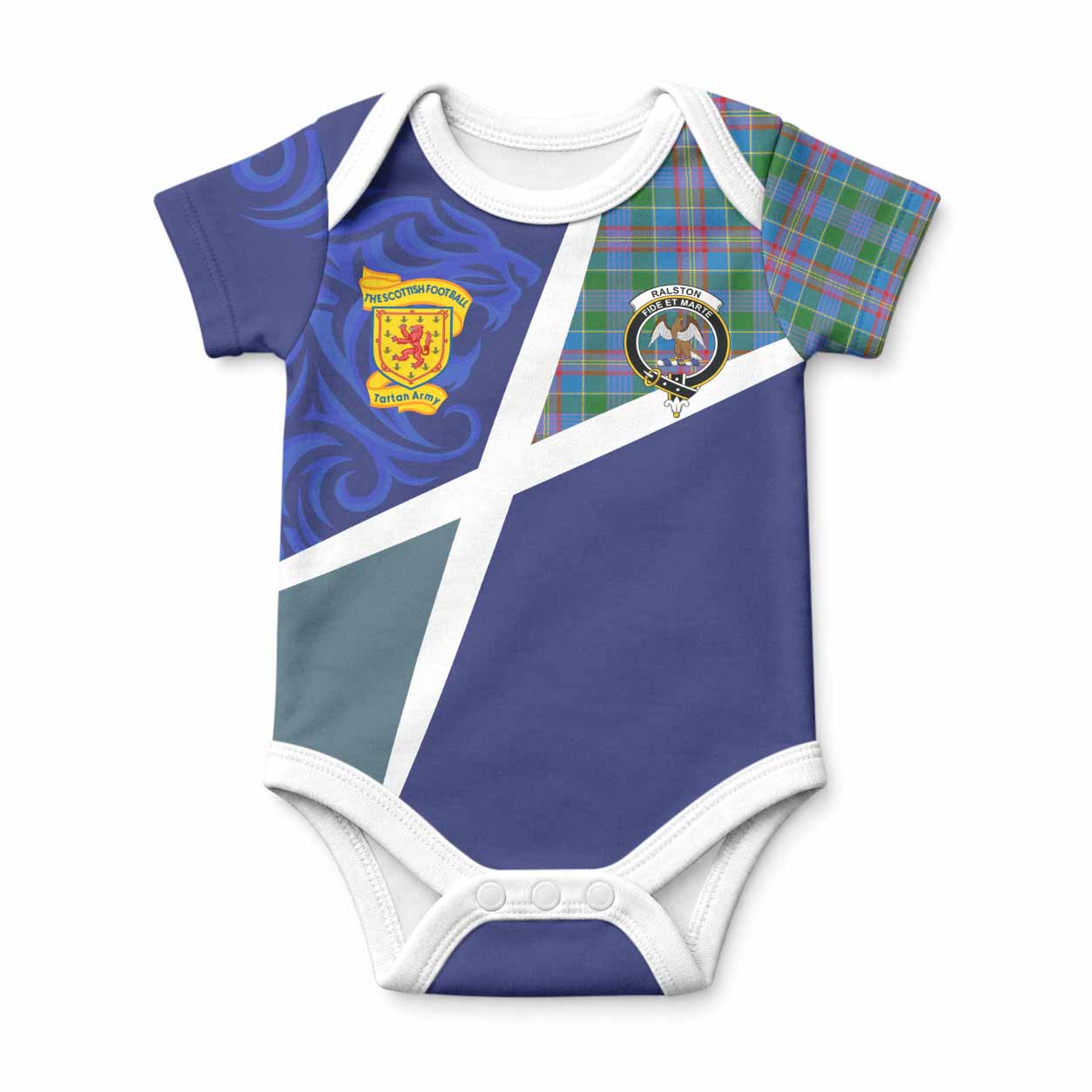 Ralston The Scottish Football Crest Baby Onesie Lion-Tartan Army
