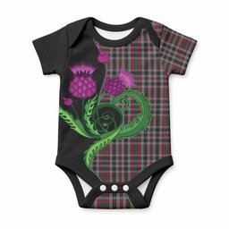 Borthwick Tartan Baby Onesie Traditional Scottish Thistle