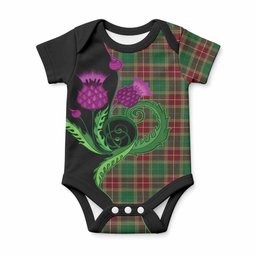Baxter Tartan Baby Onesie Traditional Scottish Thistle