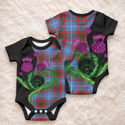 Crichton (Crighton) Tartan Baby Onesie Traditional Scottish Thistle