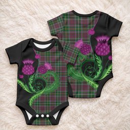 Crosbie Tartan Baby Onesie Traditional Scottish Thistle
