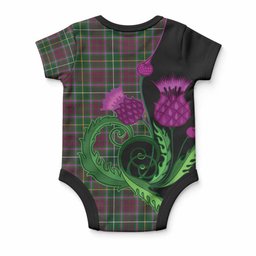 Crosbie Tartan Baby Onesie Traditional Scottish Thistle
