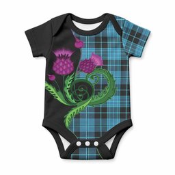 Clergy Tartan Baby Onesie Traditional Scottish Thistle