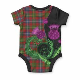 Forrester (Foster) Tartan Baby Onesie Traditional Scottish Thistle