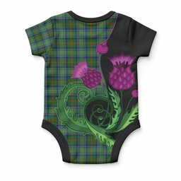 Cranstoun (Cranston) Tartan Baby Onesie Traditional Scottish Thistle