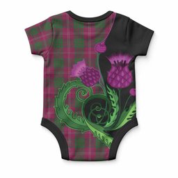 Crawford Tartan Baby Onesie Traditional Scottish Thistle