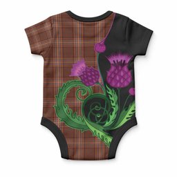 Down Tartan Baby Onesie Traditional Scottish Thistle