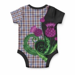 Boswell Tartan Baby Onesie Traditional Scottish Thistle