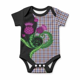 Boswell Tartan Baby Onesie Traditional Scottish Thistle