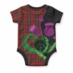Brodie Tartan Baby Onesie Traditional Scottish Thistle