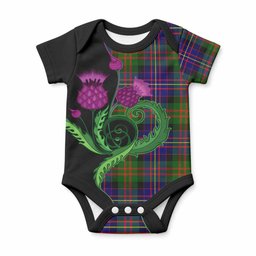 Chalmers Tartan Baby Onesie Traditional Scottish Thistle