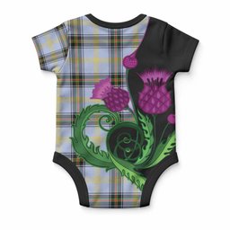Bell Tartan Baby Onesie Traditional Scottish Thistle