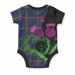 Agnew Tartan Baby Onesie Traditional Scottish Thistle