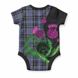 Clark (Clarke) Tartan Baby Onesie Traditional Scottish Thistle
