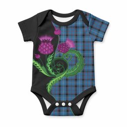 Fitzgerald Tartan Baby Onesie Traditional Scottish Thistle