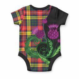 Dewar Tartan Baby Onesie Traditional Scottish Thistle