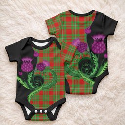 Callander Tartan Baby Onesie Traditional Scottish Thistle