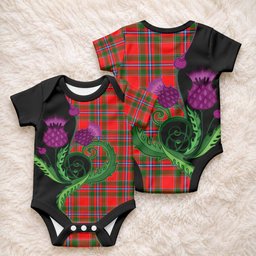 Butter Tartan Baby Onesie Traditional Scottish Thistle
