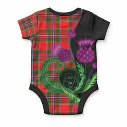 Butter Tartan Baby Onesie Traditional Scottish Thistle