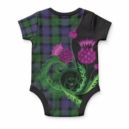 Blair Tartan Baby Onesie Traditional Scottish Thistle