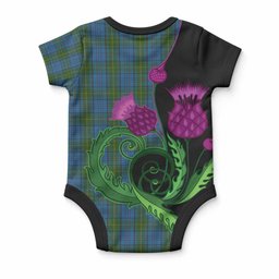 Donegal Tartan Baby Onesie Traditional Scottish Thistle
