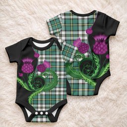 Cape Breton Island Tartan Baby Onesie Traditional Scottish Thistle