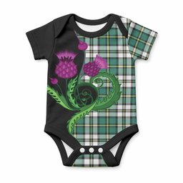 Cape Breton Island Tartan Baby Onesie Traditional Scottish Thistle