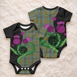 O'Brien Tartan Baby Onesie Traditional Scottish Thistle