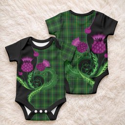 MacArthur (McArthur) Tartan Baby Onesie Traditional Scottish Thistle