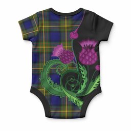 Muir Tartan Baby Onesie Traditional Scottish Thistle