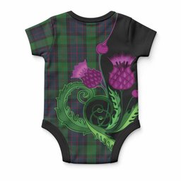 MacWilliam (McWilliam) Tartan Baby Onesie Traditional Scottish Thistle