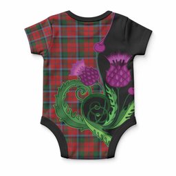 MacNaughton (McNaughton) Tartan Baby Onesie Traditional Scottish Thistle