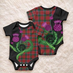 MacNaughton (McNaughton) Tartan Baby Onesie Traditional Scottish Thistle